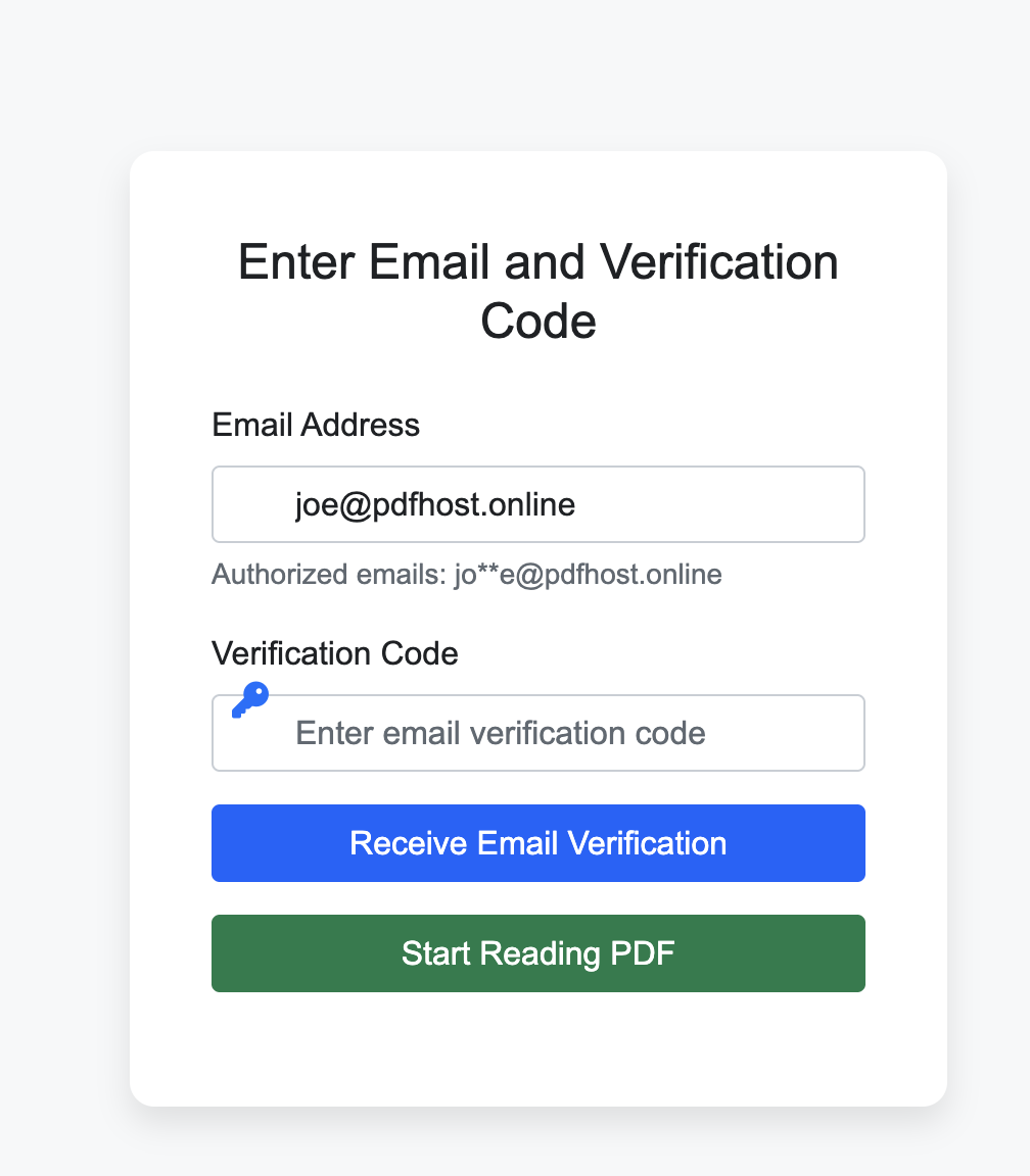 Email verification before reading