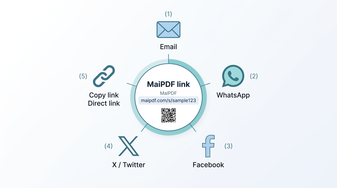 Sharing a PDF link across channels